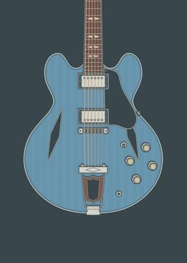 Blue Custom HB Guitar