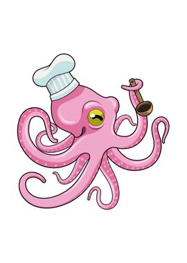 Octopus Cook Chef hat