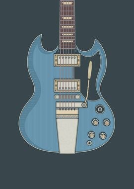 Pelham Blue Solid Guitar