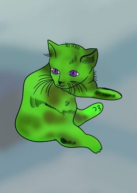 Green Cat Andy Warhol