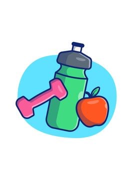 Dumbbell Apple Bottle