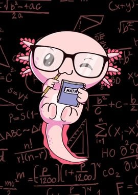 Kawaii Axolotl Math