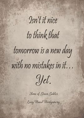 A new day with no mistakes