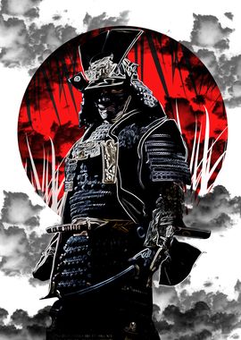 'Samurai Japan ' Poster, picture, metal print, paint by San Creative ...