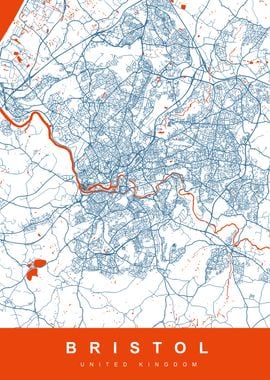 BRISTOL Map England UK