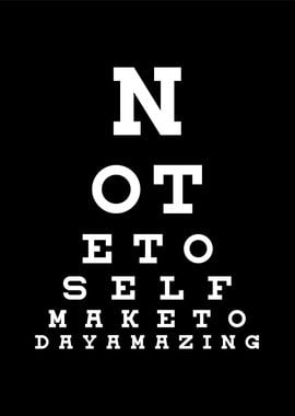 Vision eye test chart