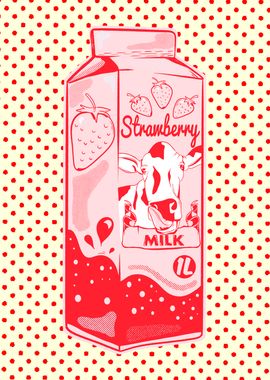 Strawberry milk carton