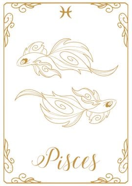 Zodiac Pisces Sign Poster