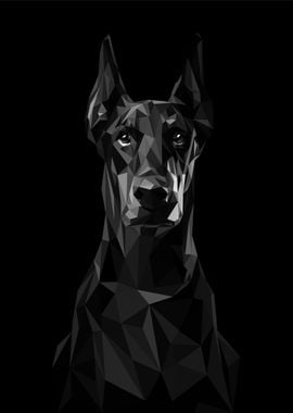 doberman dog pop art