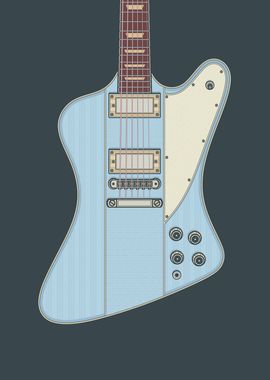 Frost Blue Stylish Guitar