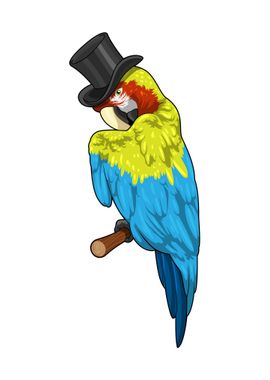 Parrot Gentleman Top hat