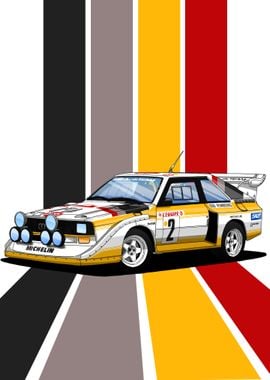 Audi Quattro' Poster, picture, metal print, paint by ND Fat