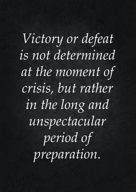 Victory Defeat Preparation