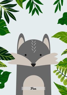 Cute Grey Fox