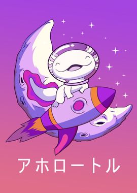 Kawaii Axolotl Rocket