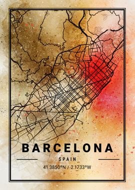 Barcelona Ara Watercolor