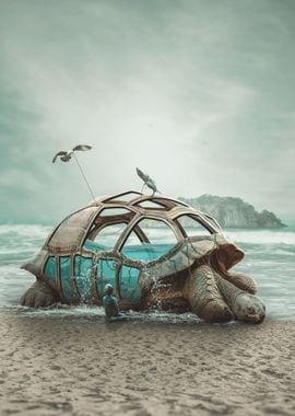 Turtle On Beach