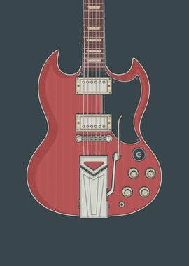 Cherry Solid Guitar