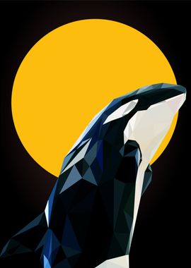 Whale pop art