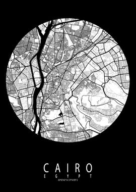 Cairo City Map Full Moon