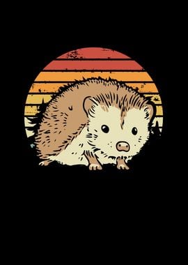 Cute Hedgehog retro