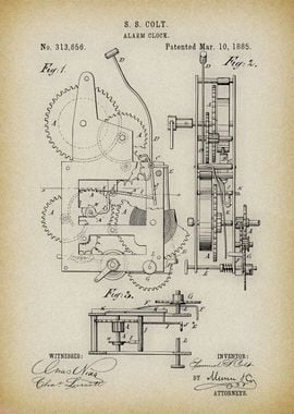 Alarm Clock Vintage Patent