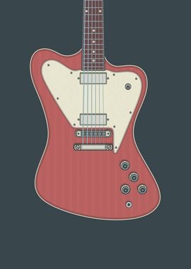 Red Non Reverse Guitar