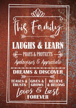 Family Rules Wall Decor