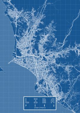 Lima City Map Blueprint