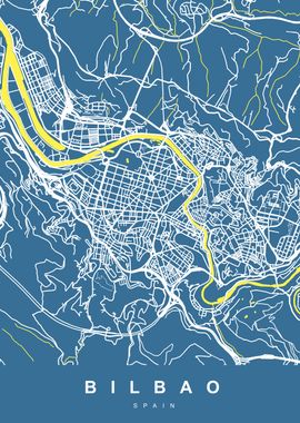 BILBAO Map SPAIN