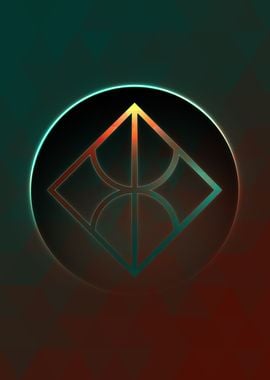 Prismatic Geometric Glyph