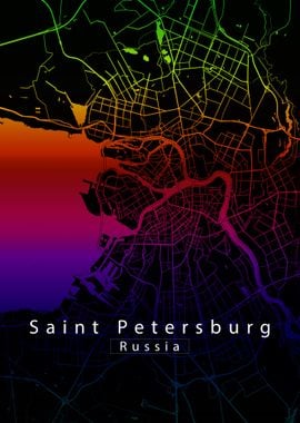 Saint Petersburg City Map