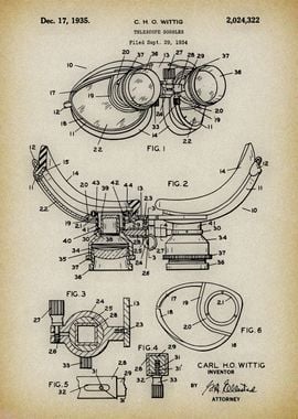 Telescope goggles Patent