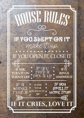 Family Rules Wall Decor