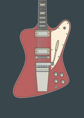 Red Stylish Guitar