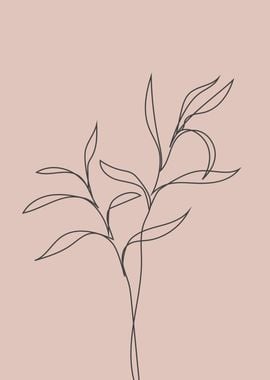 Botanical leaves one line