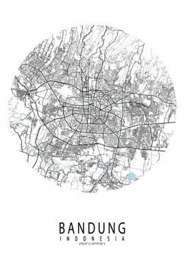 Bandung City Map Circle