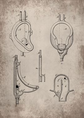 Vintage Urinal blueprint