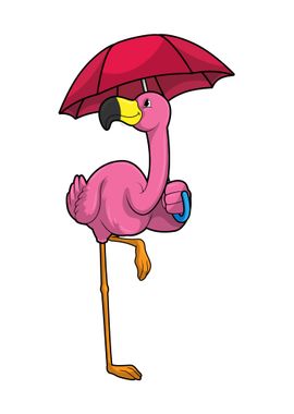 Flamingo Umbrella