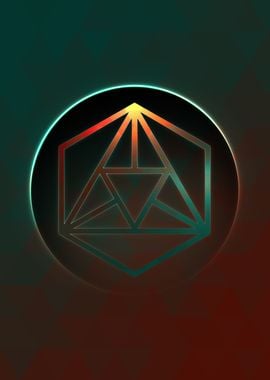 Prismatic Geometric Glyph