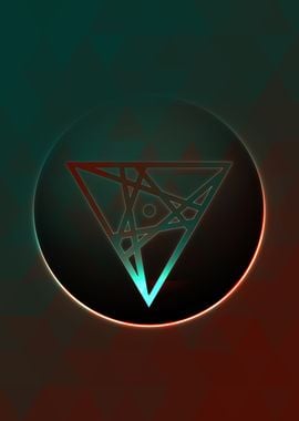 Vector Neon Glyph Rune Art