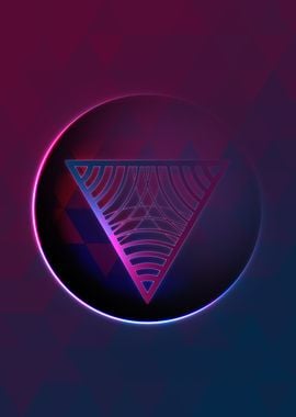 Vector Neon Glyph Rune Art