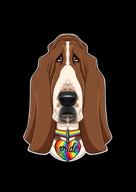 Basset Hound LGBTQ Flag