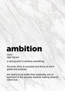 ambition definition poster