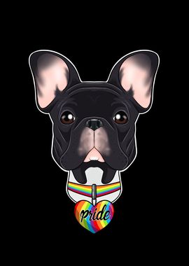 French Bulldog LGBTQ Flag