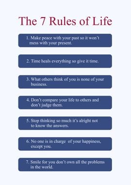 the 7 rules of life