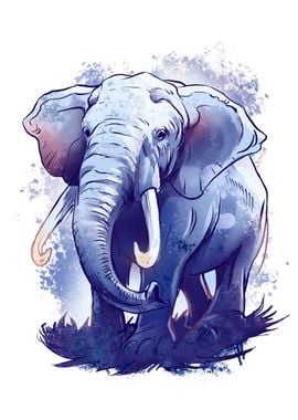 Blue Elephant Animal