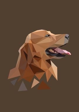 Dog abstract lowpoly