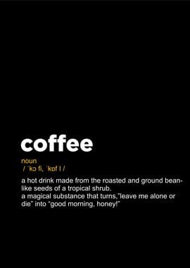 coffee definition text art