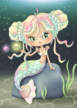 Pastel Rainbow Mermaid